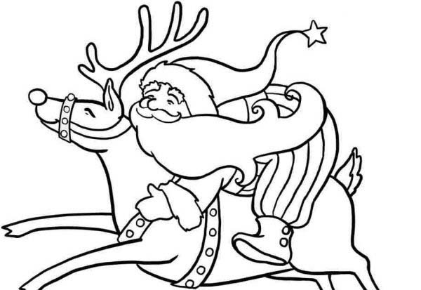 Mẫu tranh tô màu ông già Noel cho bé tập tô (5)