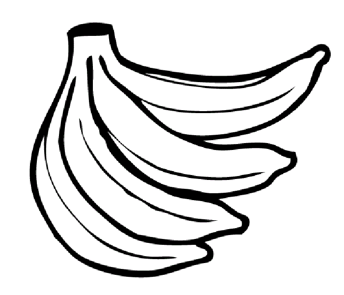 Mẫu tranh tô màu quả chuối cho bé tập tô (1)