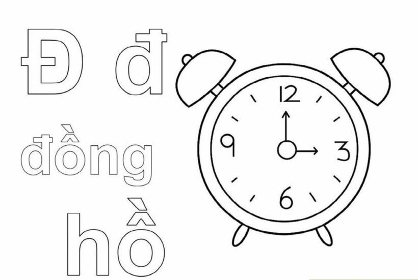 Những tranh tô màu chữ cái cho bé tập tô (2)