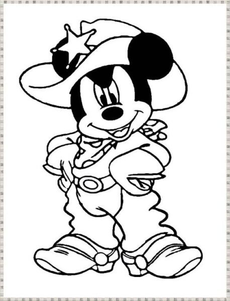 Những tranh tô màu chuột Mickey dễ thương cho bé tập tô (12)