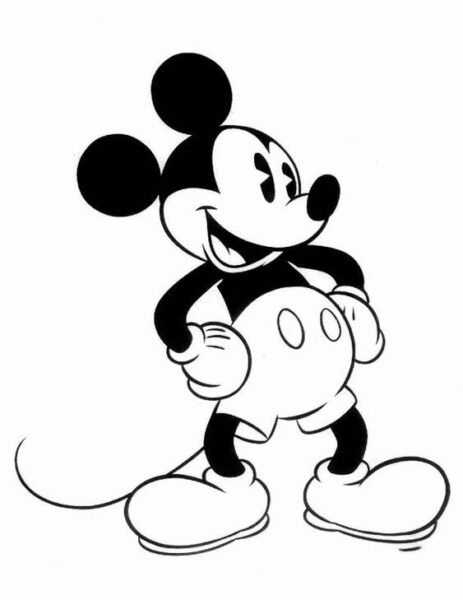Những tranh tô màu chuột Mickey dễ thương cho bé tập tô (13)