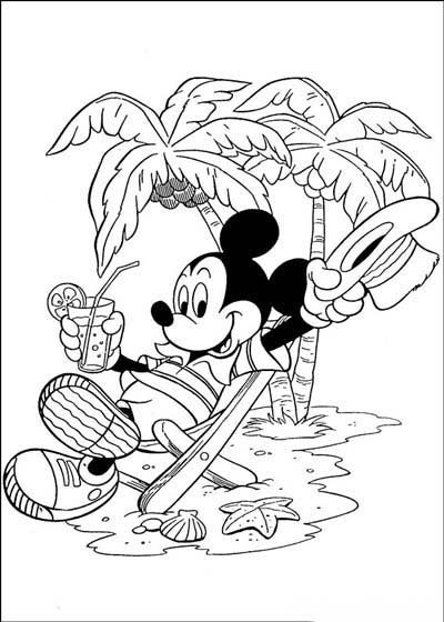 Những tranh tô màu chuột Mickey dễ thương cho bé tập tô (8)