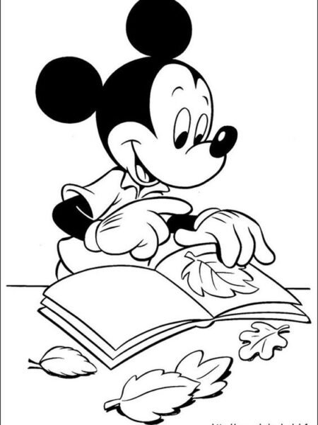 Những tranh tô màu chuột Mickey dễ thương cho bé tập tô (9)