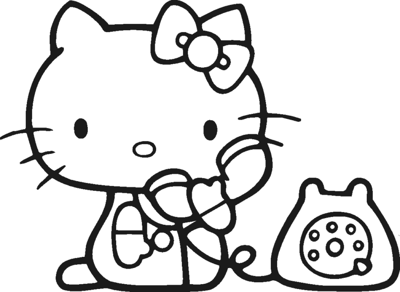 Những tranh tô màu Hello Kitty dễ thương cho bé tập tô (5)
