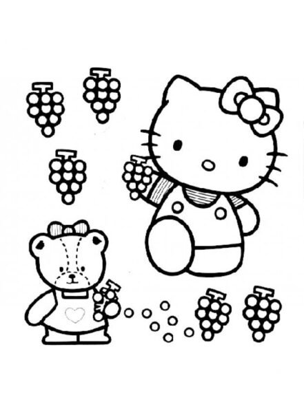 Những tranh tô màu Hello Kitty dễ thương cho bé tập tô (6)