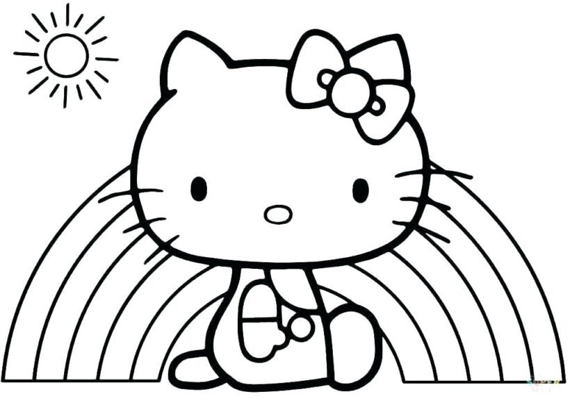Những tranh tô màu Hello Kitty dễ thương cho bé tập tô (8)