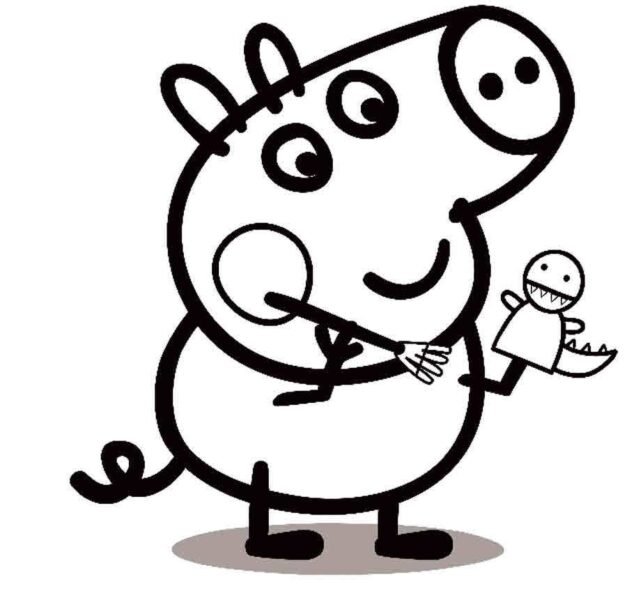 Những tranh tô màu heo Peppa cho bé tập tô (7)