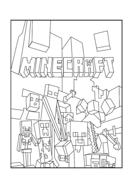 Những tranh tô màu minecraft đẹp nhất cho bé tập tô (2)