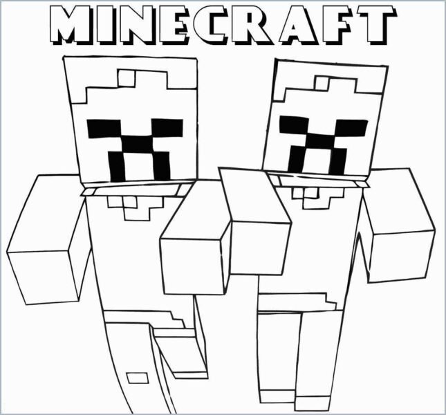 Tổng hợp các bức tranh tô màu Minecraft đẹp nhất d