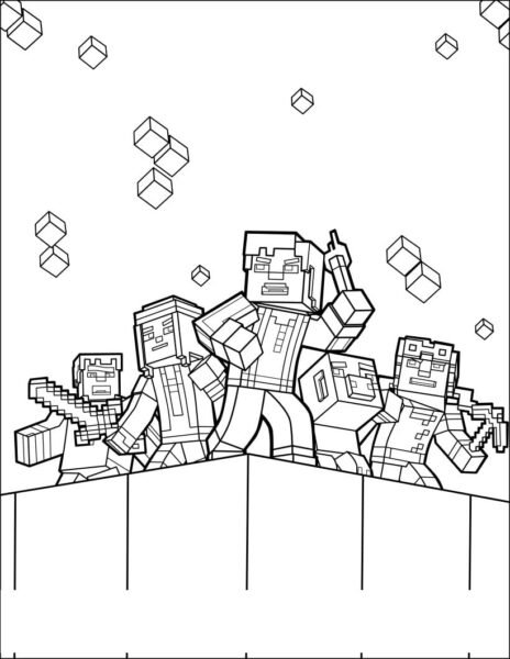 Những tranh tô màu minecraft đẹp nhất cho bé tập tô (4)