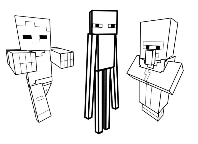 Những tranh tô màu minecraft đẹp nhất cho bé tập tô (5)