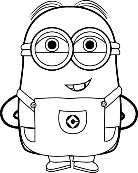 Những tranh tô màu Minion dễ thương cho bé tập tô (2)