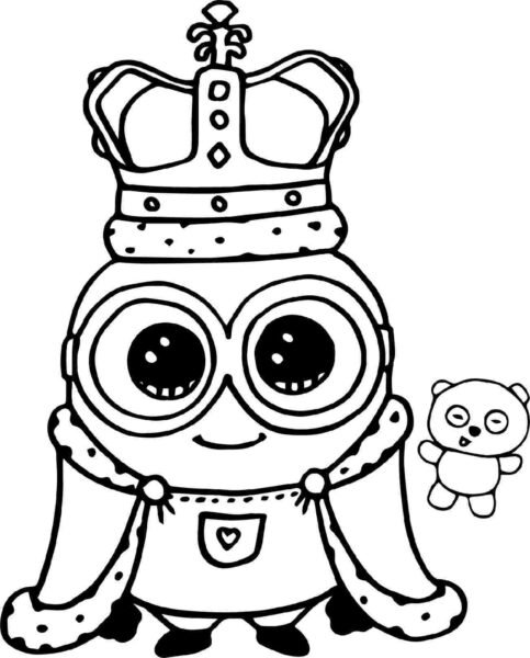 Những tranh tô màu Minion dễ thương cho bé tập tô (3)