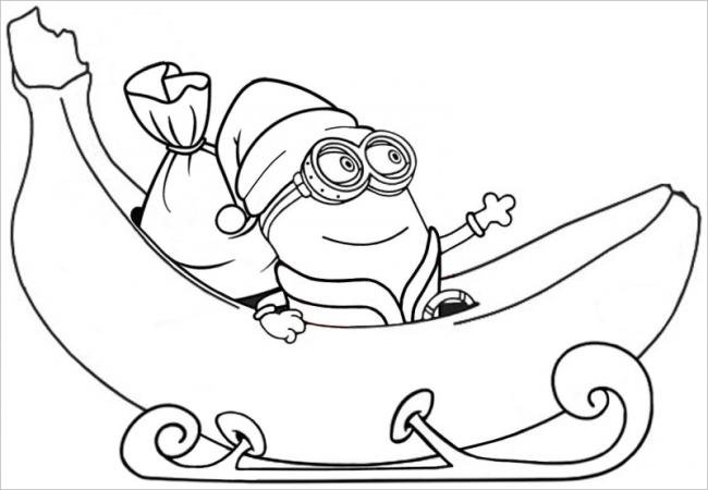 Những tranh tô màu Minion dễ thương cho bé tập tô (4)