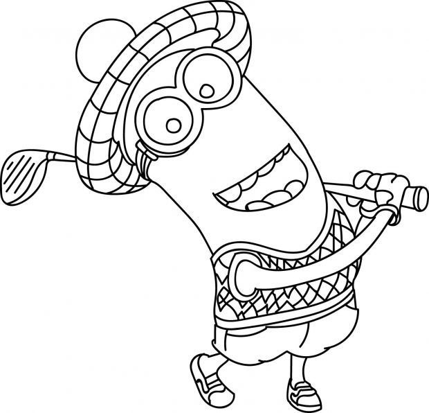 Những tranh tô màu Minion dễ thương cho bé tập tô (5)