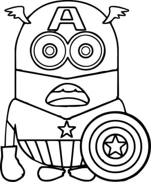 Những tranh tô màu Minion dễ thương cho bé tập tô (7)