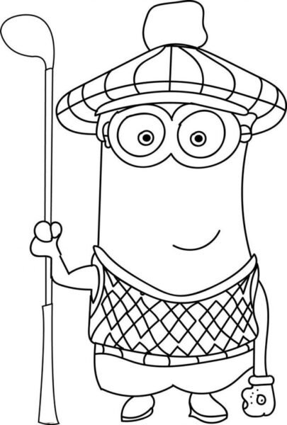 Những tranh tô màu Minion dễ thương cho bé tập tô (8)