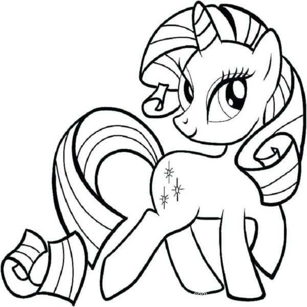 Những tranh tô màu ngựa Pony (5)