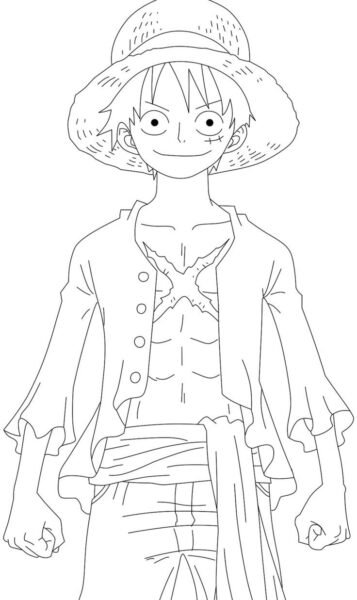 Tranh to mau Luffy mu rom cua One Piece