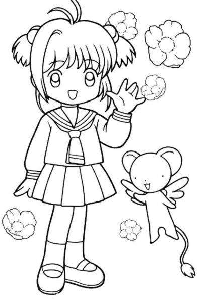 Tô màu Sakura thủ lĩnh thẻ bài