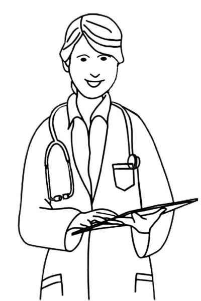 Tranh tô màu bác sĩ đẹp nhất cho bé tập tô (30)