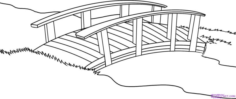 Drawing Of A Bridge Over Water Bridge Clip Art Wijirejo - Clipartbarn
