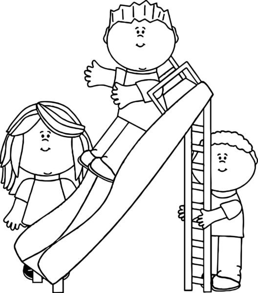 tranh tô màu cầu trượt đẹp đơn giản cho bé (14)