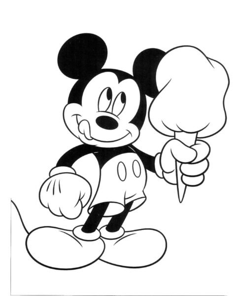Tranh to mau chuot Mickey cam cay kem sieu to khong lo