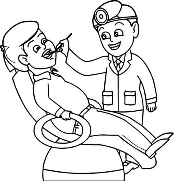 Tranh tô màu chủ đề nghề nghiệp cho bé tập tô (40)