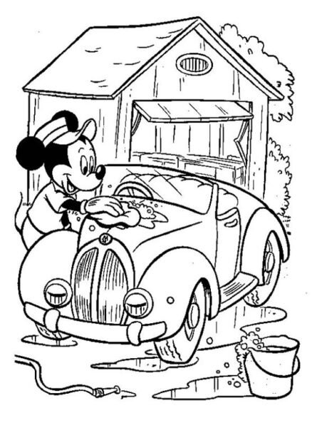 Tranh tô màu chuột Mickey dễ thương cho bé tập tô (37)
