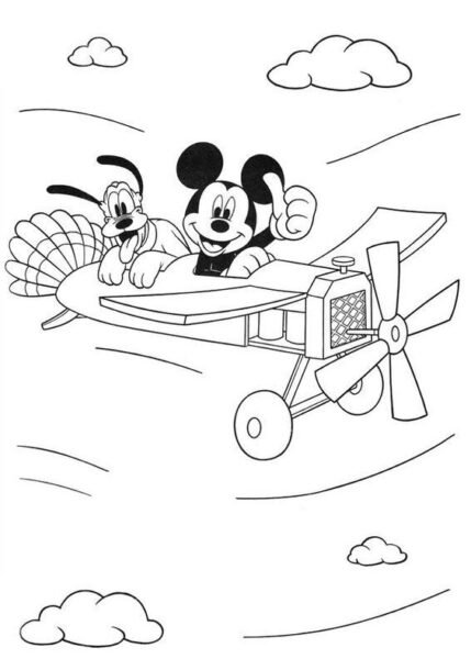 Tranh tô màu chuột Mickey dễ thương cho bé tập tô (38)
