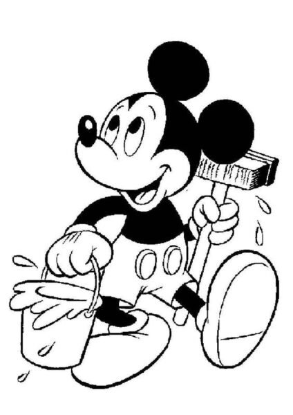 Tranh tô màu chuột Mickey dễ thương cho bé tập tô (39)