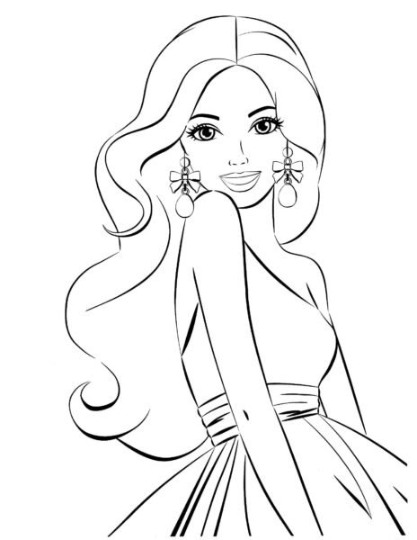 Tranh tô màu công chúa Barbie