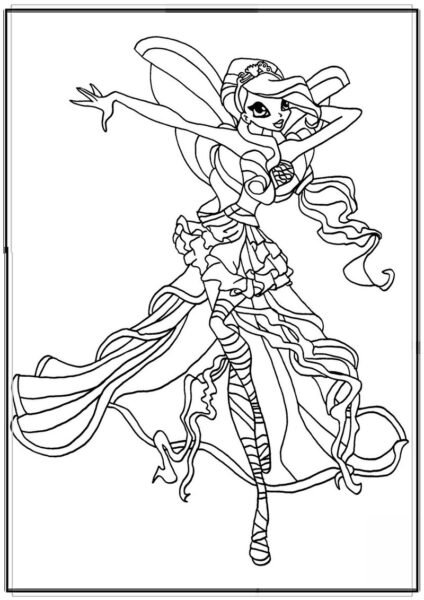 Tranh tô màu công chúa phép thuật Winx Bloom