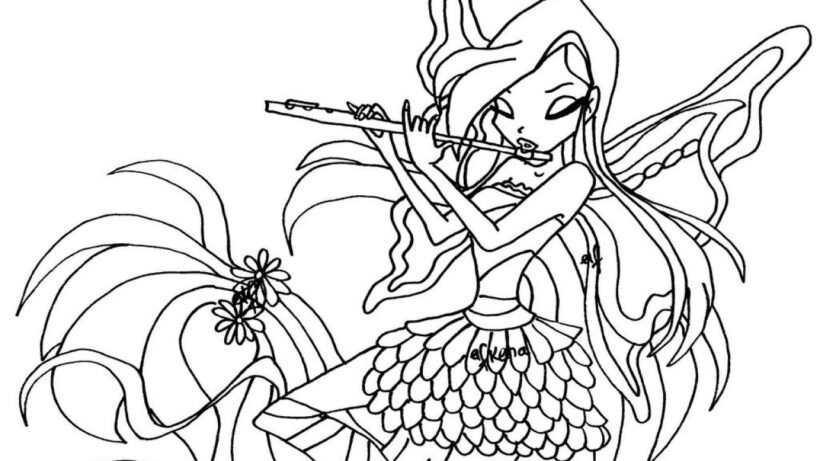 Tranh tô màu công chúa winx Bloom