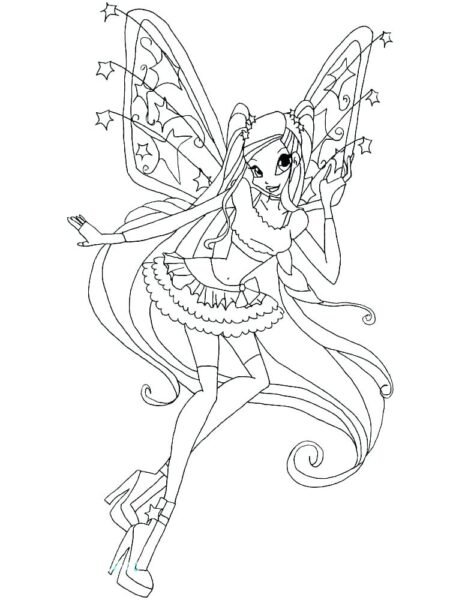 Tranh tô màu công chúa Winx cho bé tập tô (1)