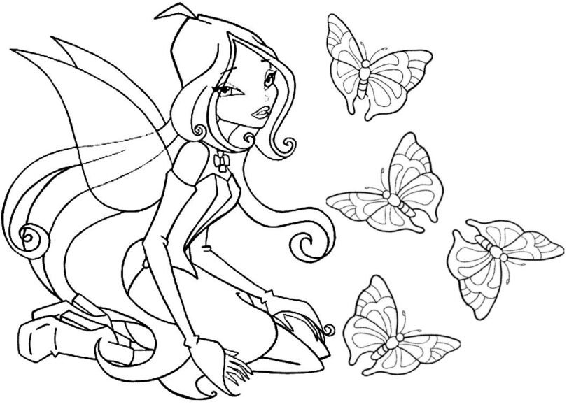 Tranh tô màu công chúa Winx cho bé tập tô (2)
