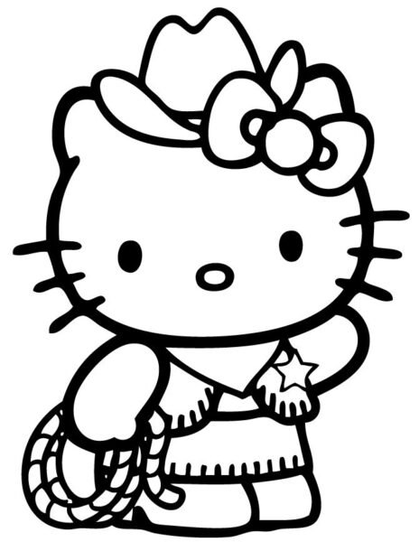 Tranh tô màu Hello Kitty dễ thương cho bé tập tô (35)