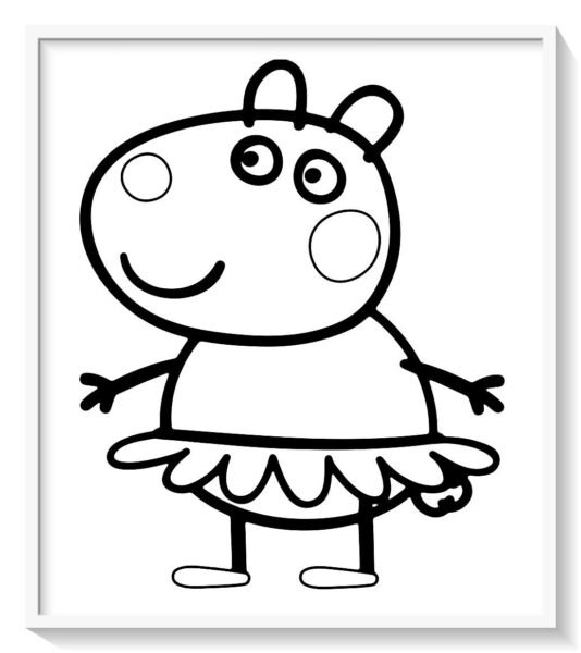 Tranh tô màu heo Peppa