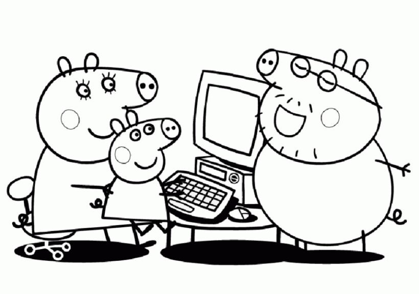 Peppa Pig Coloring Pages Free Printable 30064