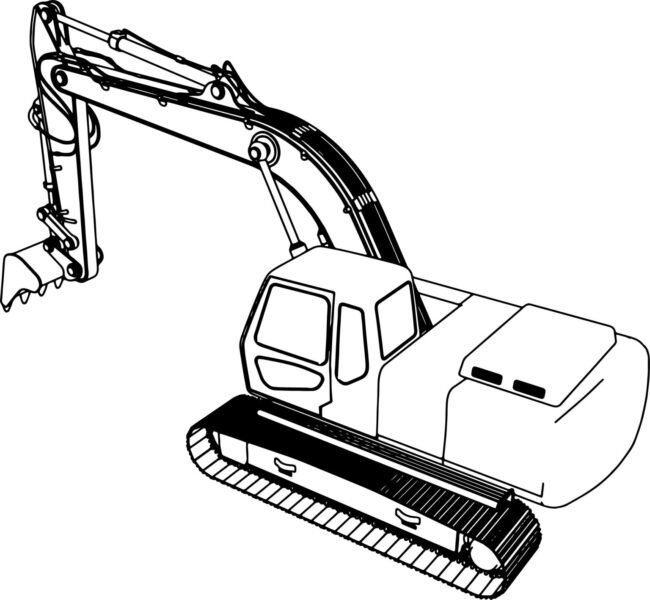Tranh tô màu máy xúc đẹp nhất cho bé tập tô (19)