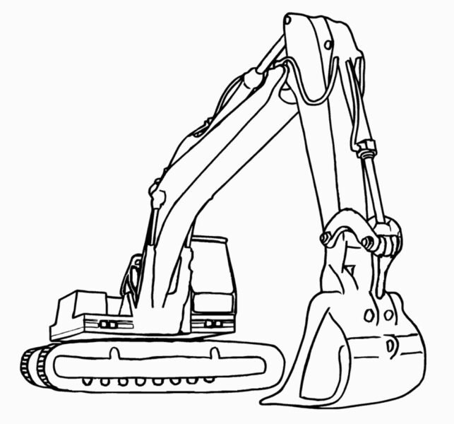 Tranh tô màu máy xúc đẹp nhất cho bé tập tô (3)