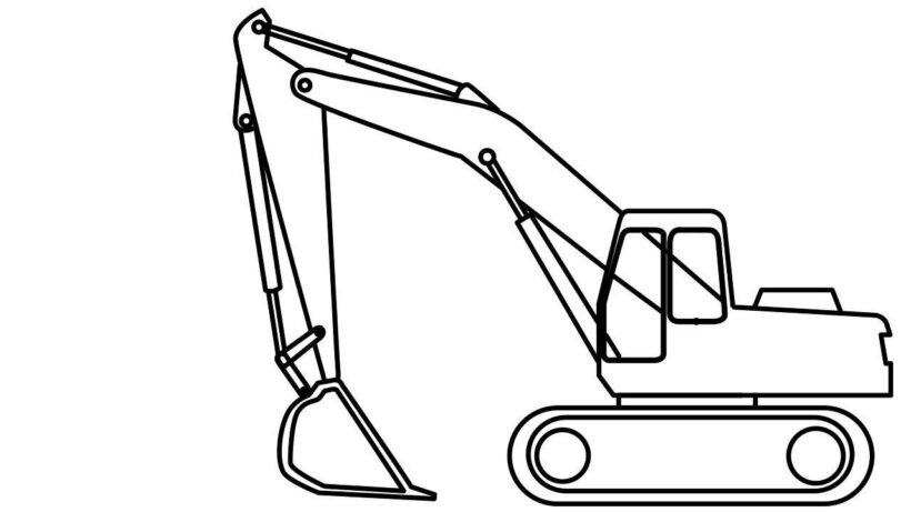 Tổng hợp các bức tranh tô màu máy xúc đẹp nhất d