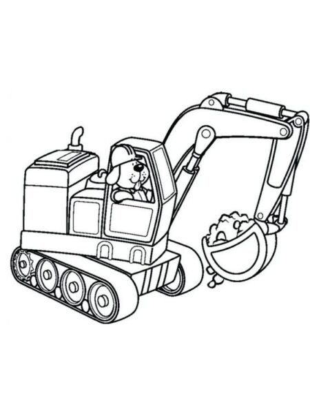 Tranh tô màu máy xúc đẹp nhất cho bé tập tô (33)