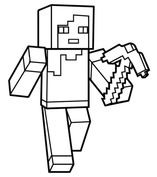Tranh tô màu minecraft
