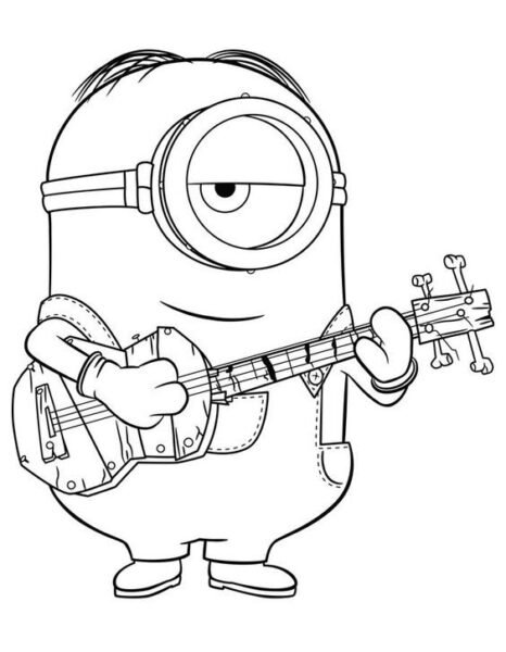 Tranh tô màu Minion ngộ nghĩnh cho bé tập tô (45)