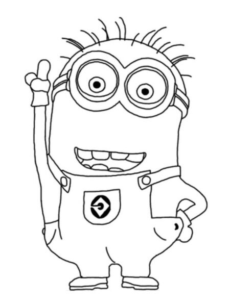 Tranh tô màu Minion ngộ nghĩnh cho bé tập tô (47)