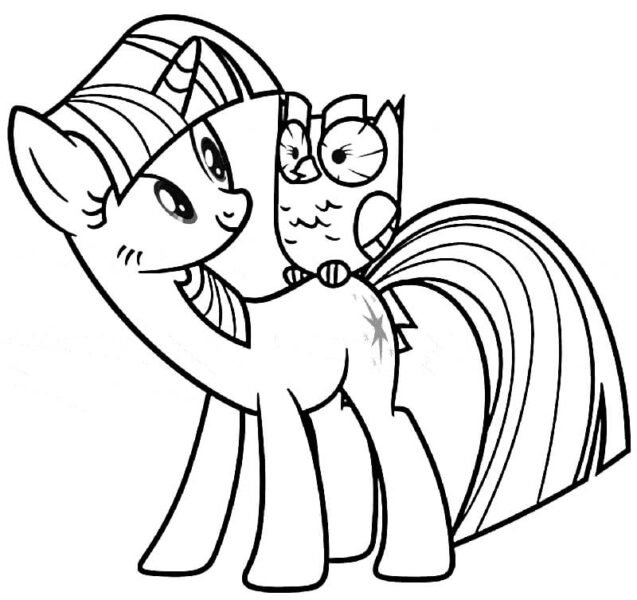 Tranh tô màu ngựa Pony