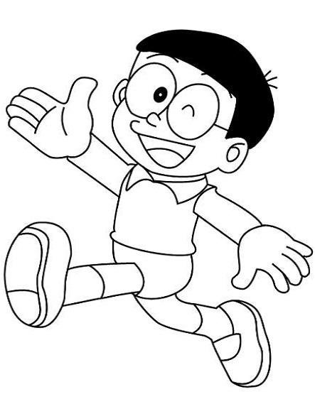 Tranh tô màu Nobita đáng yêu nhất cho bé tập tô (32)