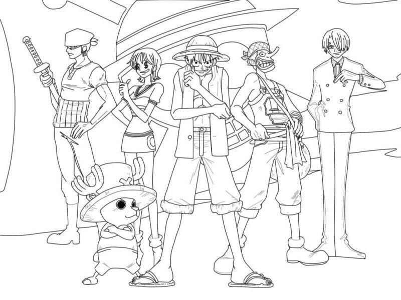 Tranh tô màu One Piece đẹp nhất cho bé tập tô (14)